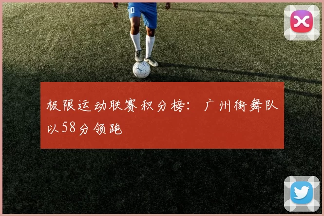 极限运动联赛积分榜：广州街舞队以58分领跑